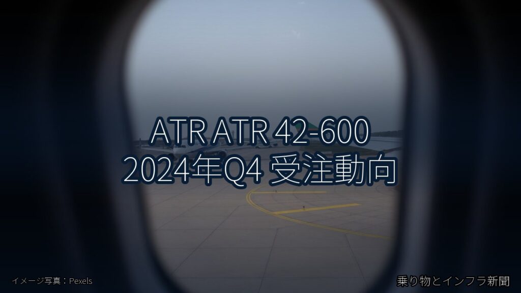 ATR ATR 42-600 2024年Q4 受注動向（乗り物とインフラ新聞）