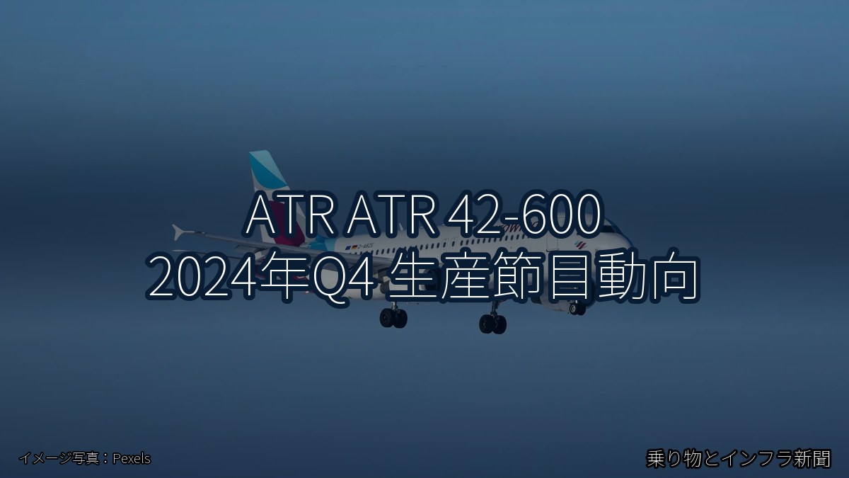 ATR ATR 42-600 2024年Q4 生産節目動向（乗り物とインフラ新聞）