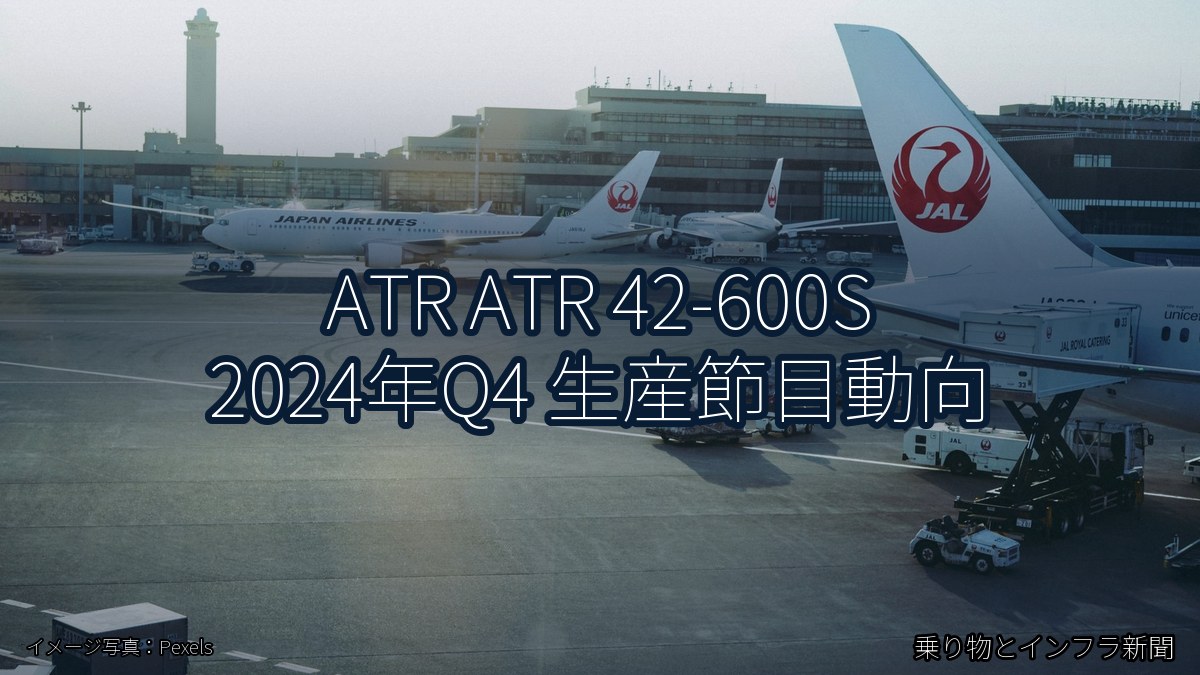 ATR ATR 42-600S 2024年Q4 生産節目動向(乗り物とインフラ新聞)