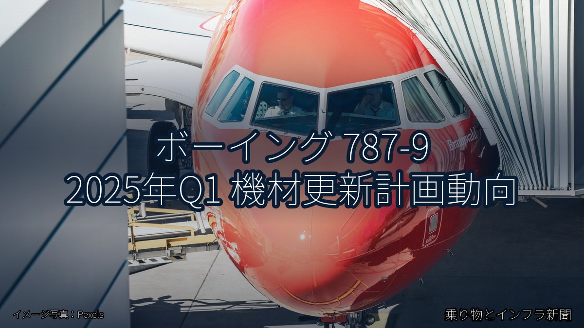 ボーイング 787-9 2025年Q1 機材更新計画動向（乗り物とインフラ新聞）