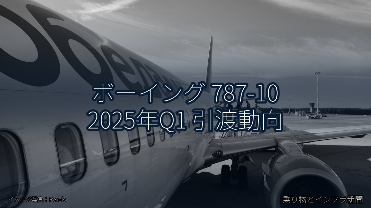 ボーイング 787-10 2025年Q1 引渡動向(乗り物とインフラ新聞)