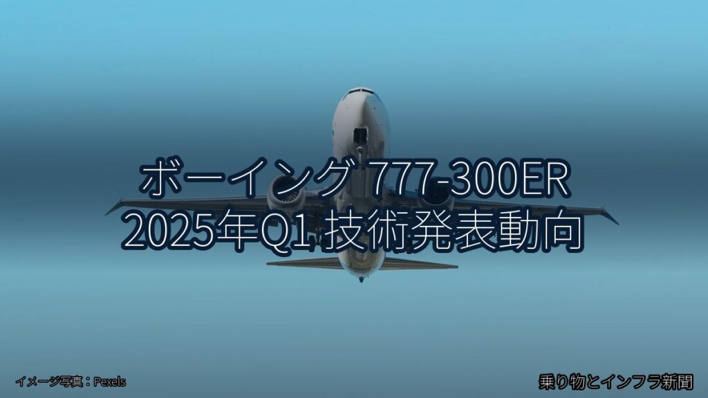 ボーイング 777-300ER 2025年Q1 技術発表動向（乗り物とインフラ新聞）