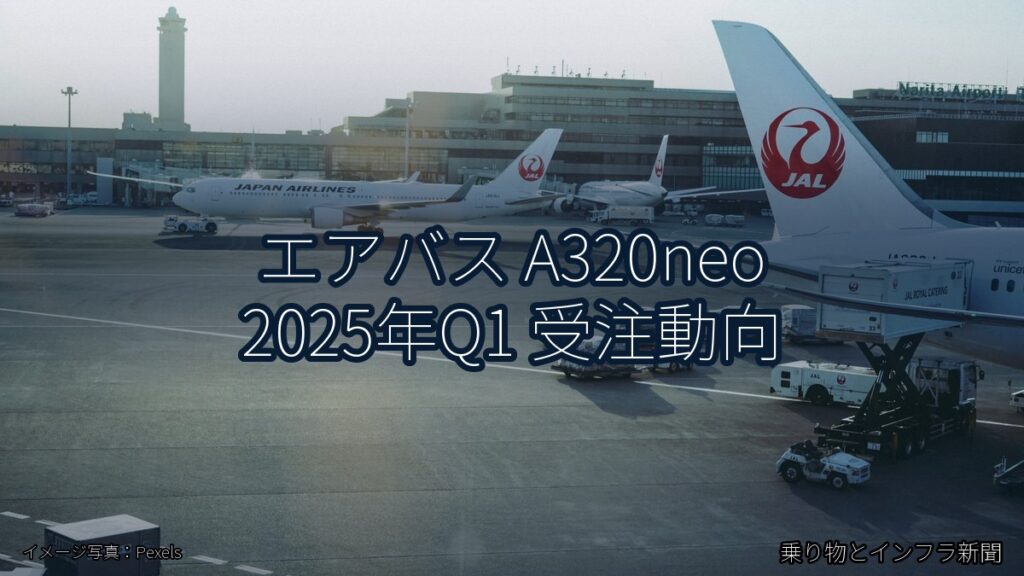 エアバス A320neo 2025年Q1 受注動向（乗り物とインフラ新聞）