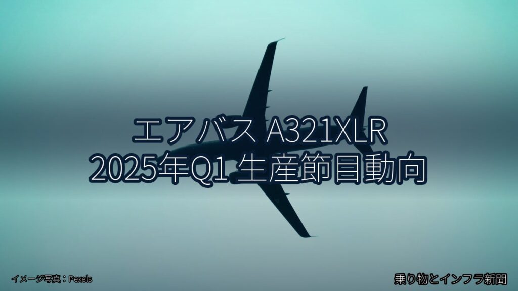 エアバス A321XLR 2025年Q1 生産節目動向（乗り物とインフラ新聞）
