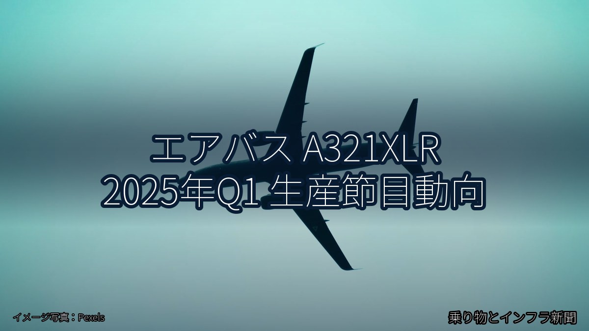 エアバス A321XLR 2025年Q1 生産節目動向（乗り物とインフラ新聞）