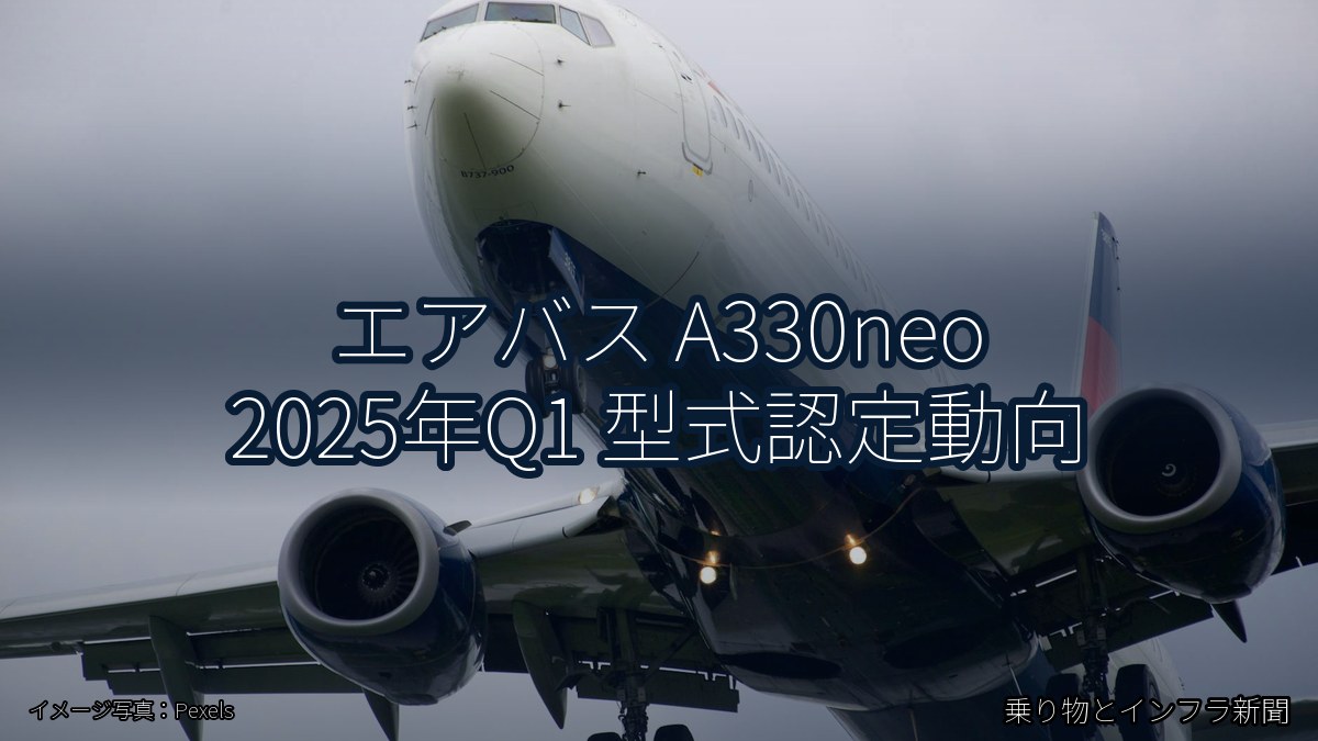 エアバス A330neo 2025年Q1 型式認定動向（乗り物とインフラ新聞）