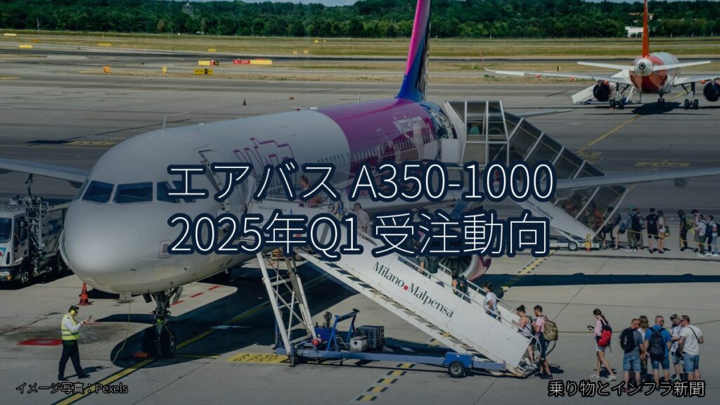 エアバス A350-1000 2025年Q1 受注動向（乗り物とインフラ新聞）