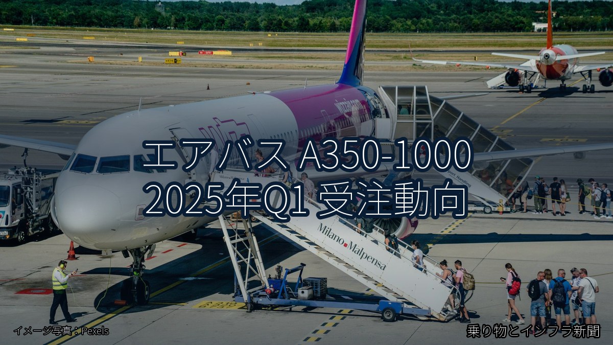 エアバス A350-1000 2025年Q1 受注動向(乗り物とインフラ新聞)