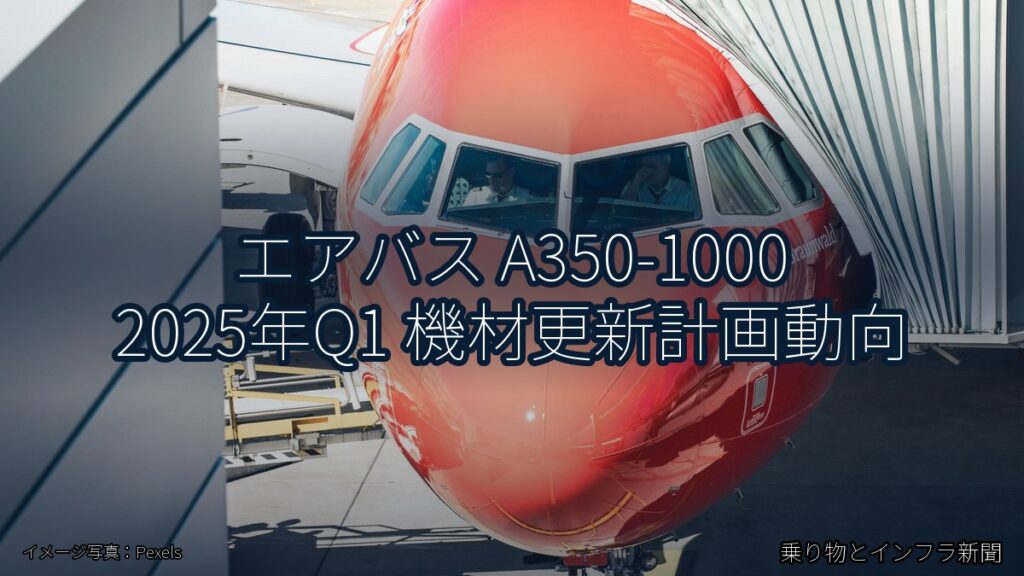 エアバス A350-1000 2025年Q1 機材更新計画動向（乗り物とインフラ新聞）