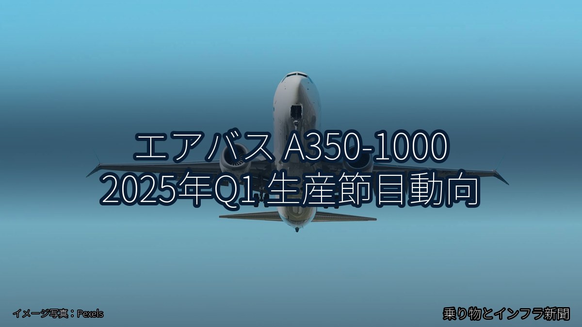エアバス A350-1000 2025年Q1 生産節目動向（乗り物とインフラ新聞）