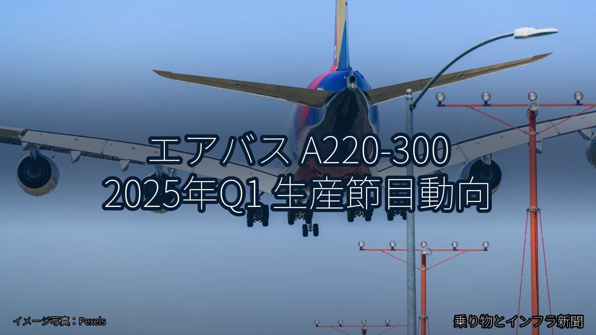 エアバス A220-300 2025年Q1 生産節目動向（乗り物とインフラ新聞）