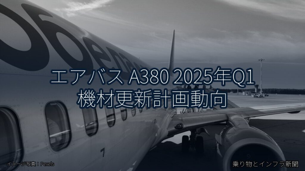 エアバス A380 2025年Q1 機材更新計画動向（乗り物とインフラ新聞）