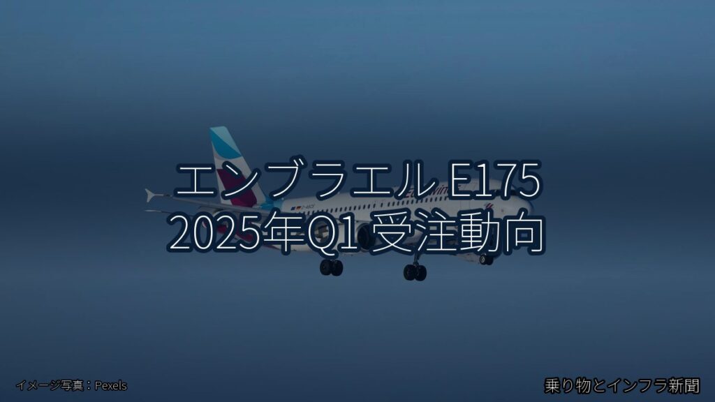 エンブラエル E175 2025年Q1 受注動向（乗り物とインフラ新聞）