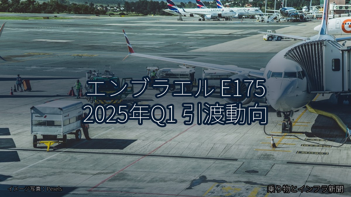 エンブラエル E175 2025年Q1 引渡動向(乗り物とインフラ新聞)