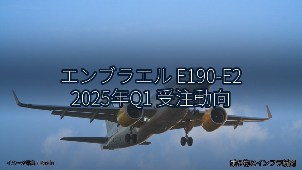 エンブラエル E190-E2 2025年Q1 受注動向（乗り物とインフラ新聞）