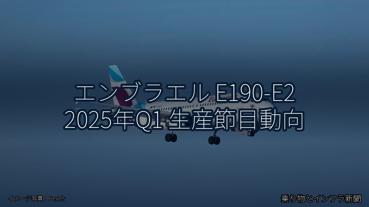 エンブラエル E190-E2 2025年Q1 生産節目動向（乗り物とインフラ新聞）