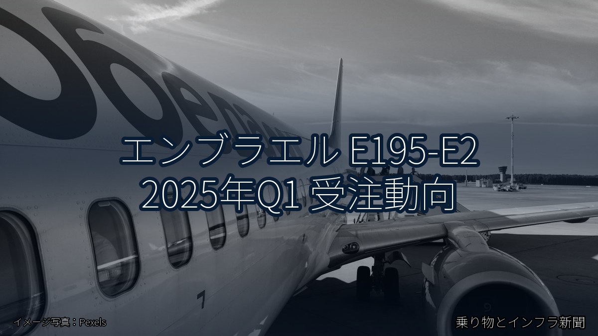 エンブラエル E195-E2 2025年Q1 受注動向（乗り物とインフラ新聞）