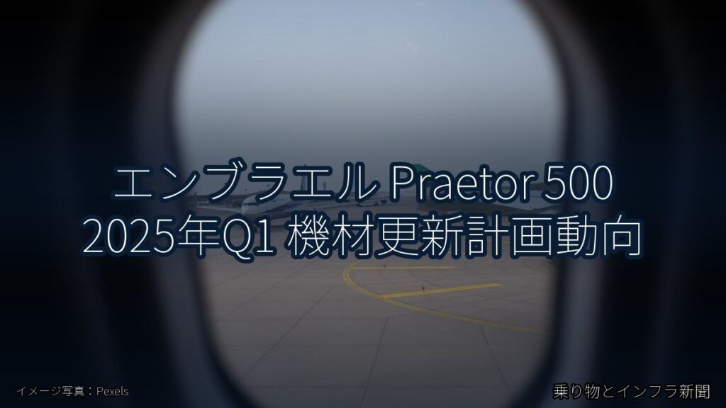 エンブラエル Praetor 500 2025年Q1 機材更新計画動向（乗り物とインフラ新聞）