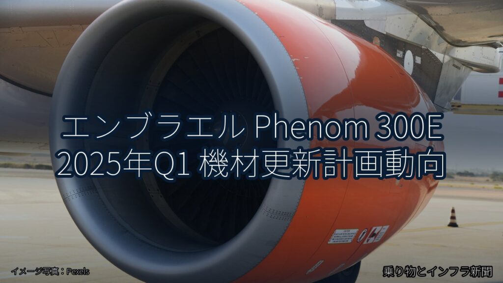 エンブラエル Phenom 300E 2025年Q1 機材更新計画動向（乗り物とインフラ新聞）