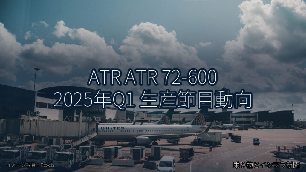 ATR ATR 72-600 2025年Q1 生産節目動向（乗り物とインフラ新聞）