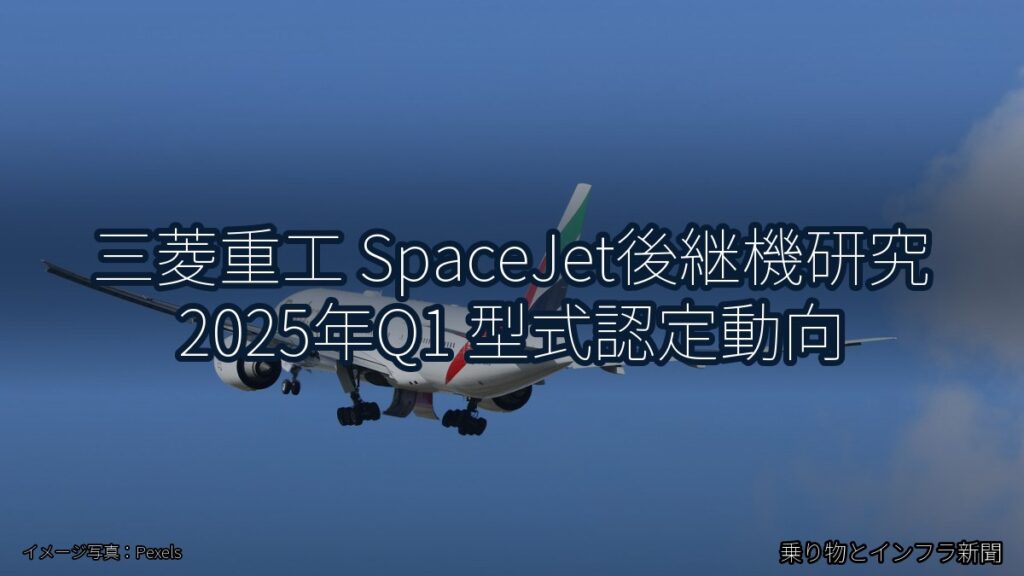 三菱重工 SpaceJet後継機研究 2025年Q1 型式認定動向（乗り物とインフラ新聞）