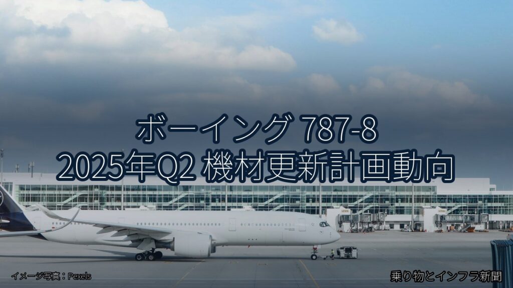 ボーイング 787-8 2025年Q2 機材更新計画動向（乗り物とインフラ新聞）