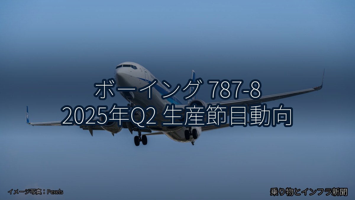 ボーイング 787-8 2025年Q2 生産節目動向(乗り物とインフラ新聞)