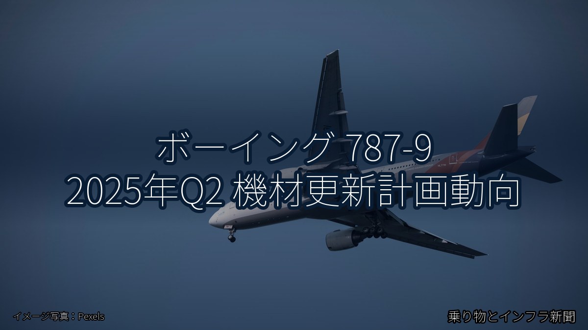 ボーイング 787-9 2025年Q2 機材更新計画動向（乗り物とインフラ新聞）