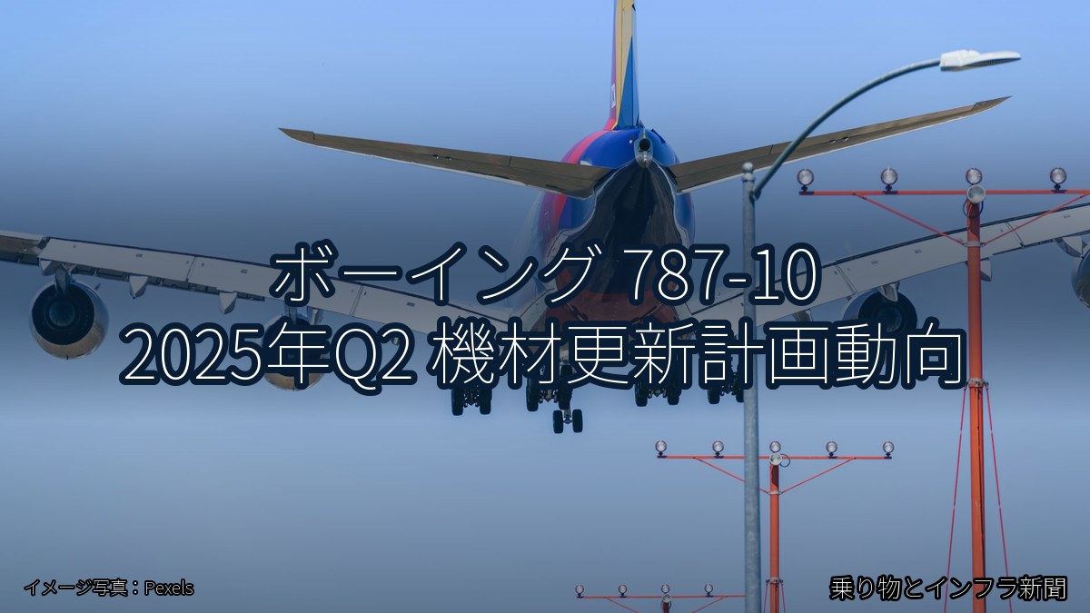 ボーイング 787-10 2025年Q2 機材更新計画動向（乗り物とインフラ新聞）