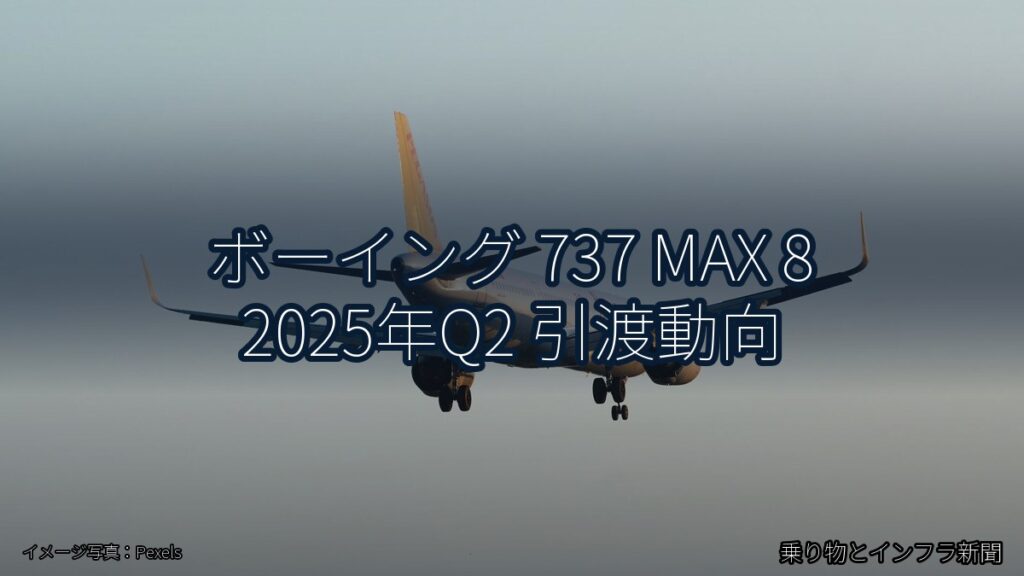 ボーイング 737 MAX 8 2025年Q2 引渡動向（乗り物とインフラ新聞）