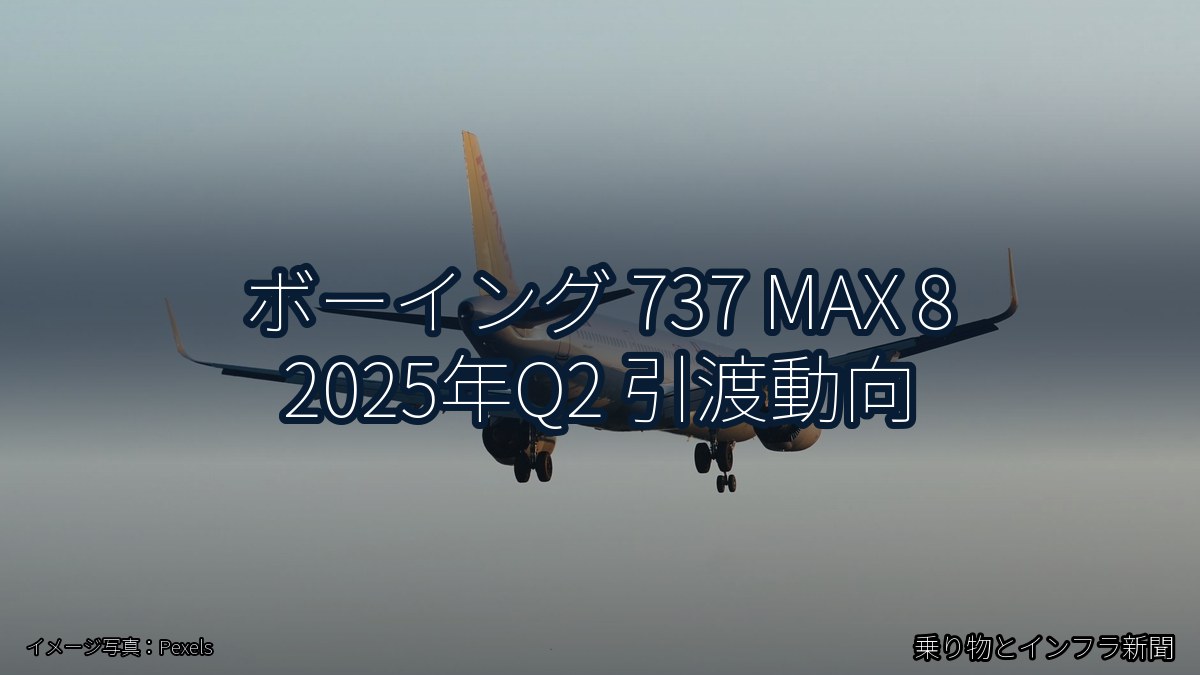 ボーイング 737 MAX 8 2025年Q2 引渡動向（乗り物とインフラ新聞）