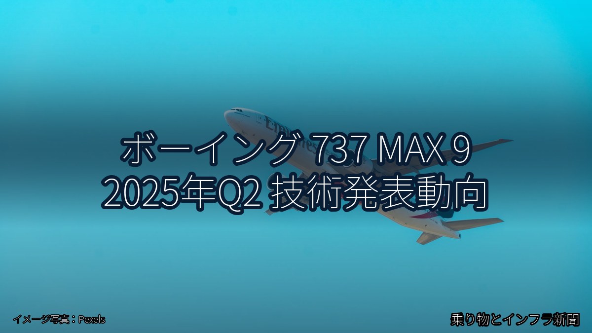 ボーイング 737 MAX 9 2025年Q2 技術発表動向（乗り物とインフラ新聞）