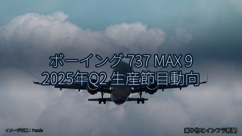 ボーイング 737 MAX 9 2025年Q2 生産節目動向（乗り物とインフラ新聞）