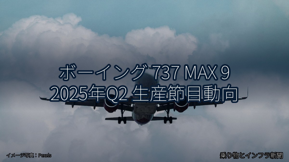 ボーイング 737 MAX 9 2025年Q2 生産節目動向（乗り物とインフラ新聞）