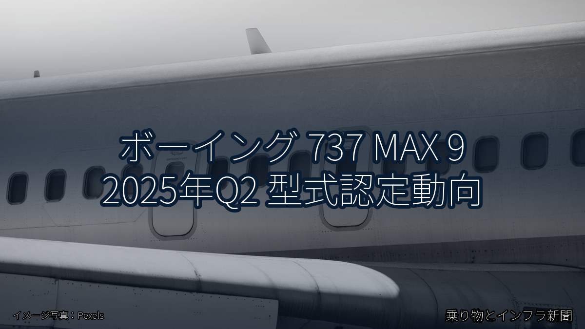 ボーイング 737 MAX 9 2025年Q2 型式認定動向(乗り物とインフラ新聞)