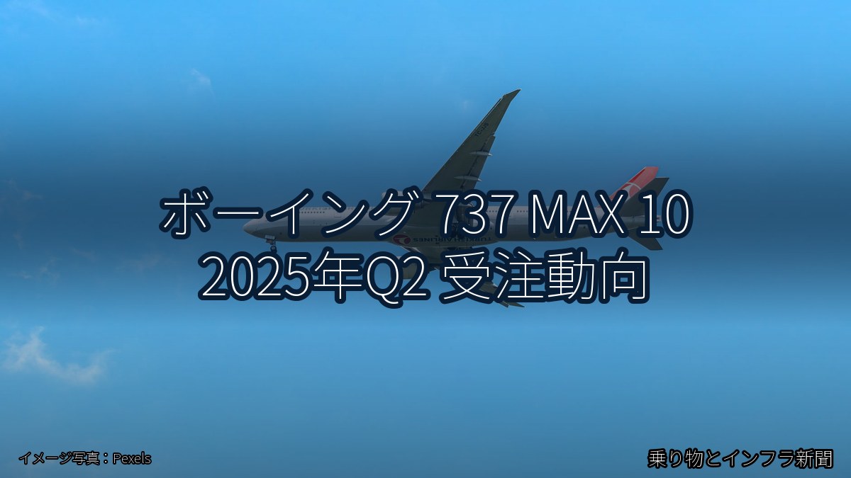 ボーイング 737 MAX 10 2025年Q2 受注動向(乗り物とインフラ新聞)