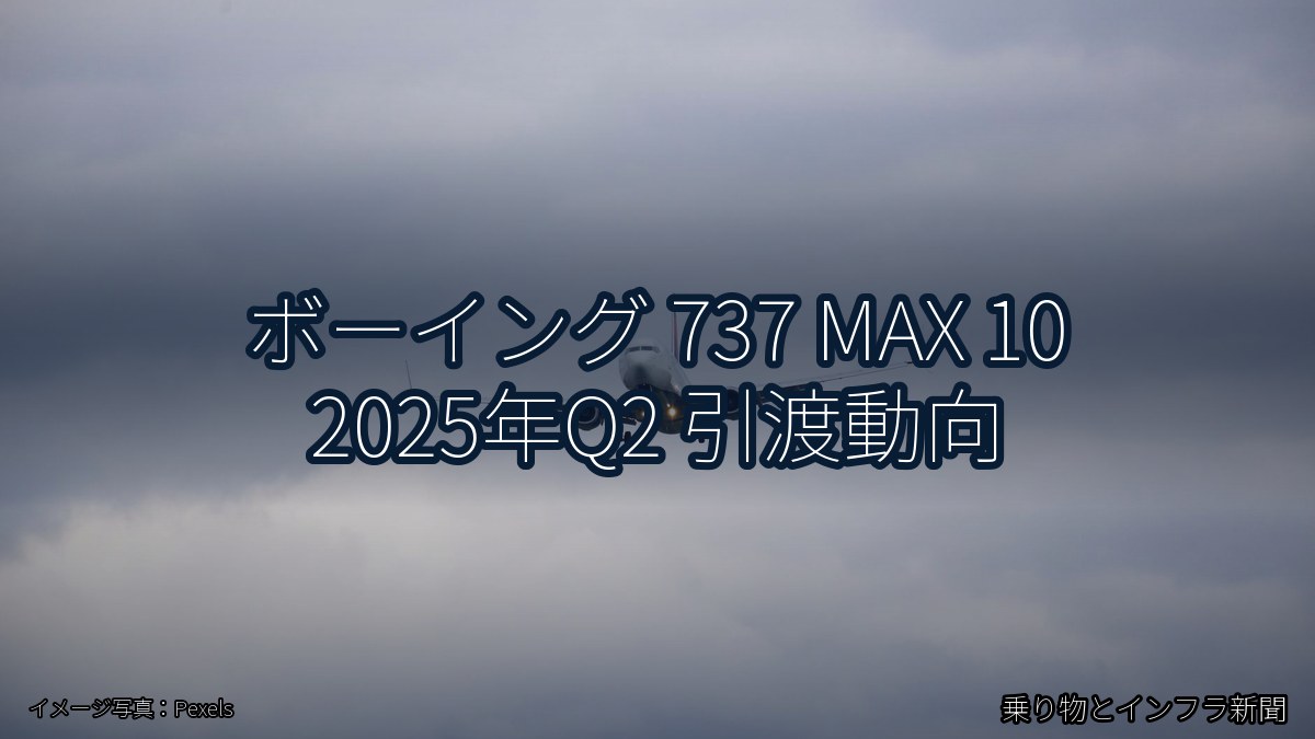 ボーイング 737 MAX 10 2025年Q2 引渡動向（乗り物とインフラ新聞）