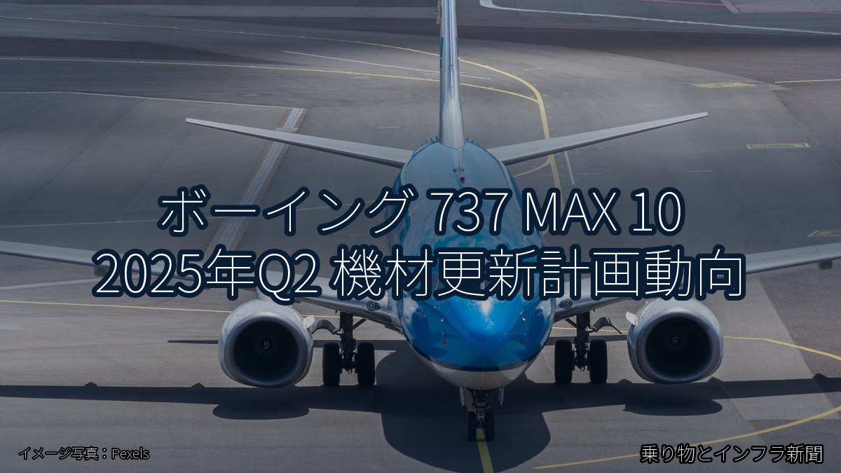 ボーイング 737 MAX 10 2025年Q2 機材更新計画動向(乗り物とインフラ新聞)