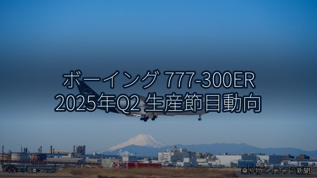 ボーイング 777-300ER 2025年Q2 生産節目動向（乗り物とインフラ新聞）