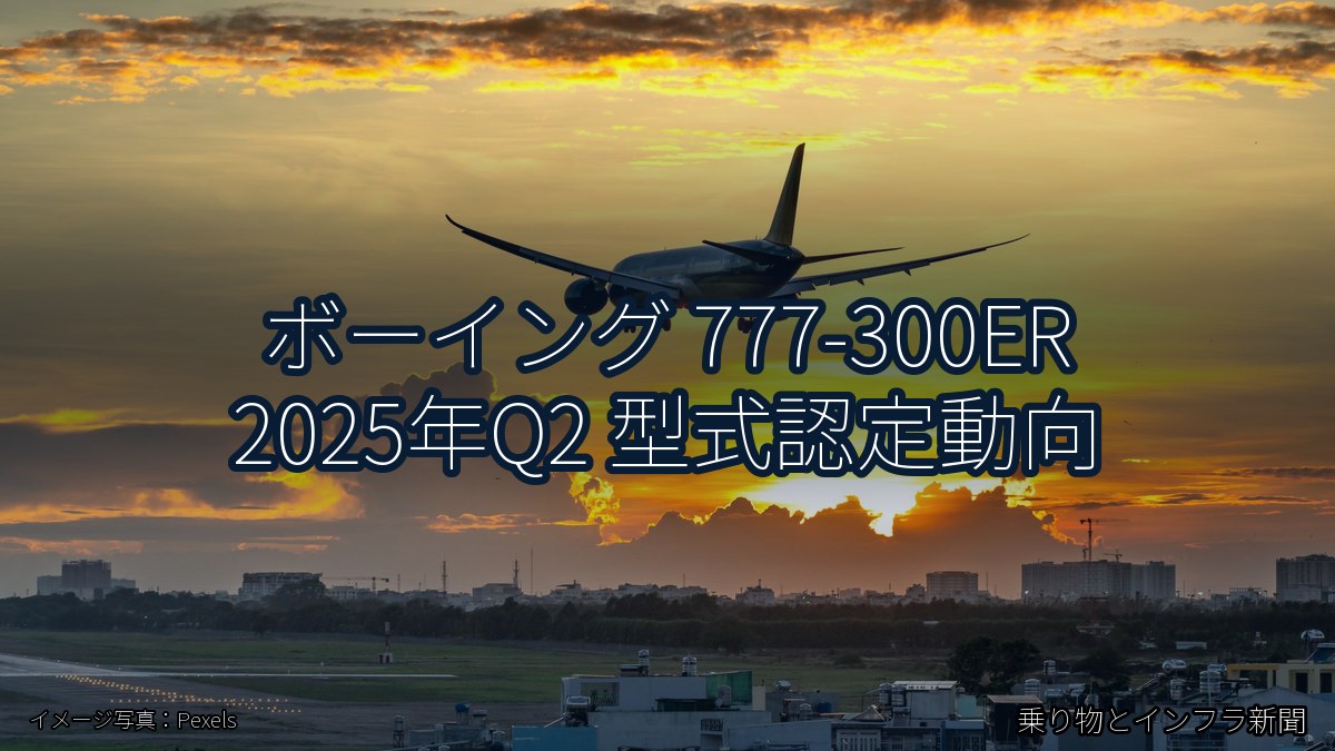 ボーイング 777-300ER 2025年Q2 型式認定動向（乗り物とインフラ新聞）
