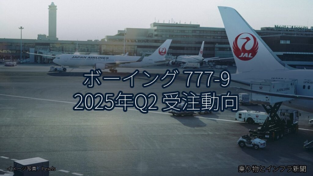 ボーイング 777-9 2025年Q2 受注動向（乗り物とインフラ新聞）