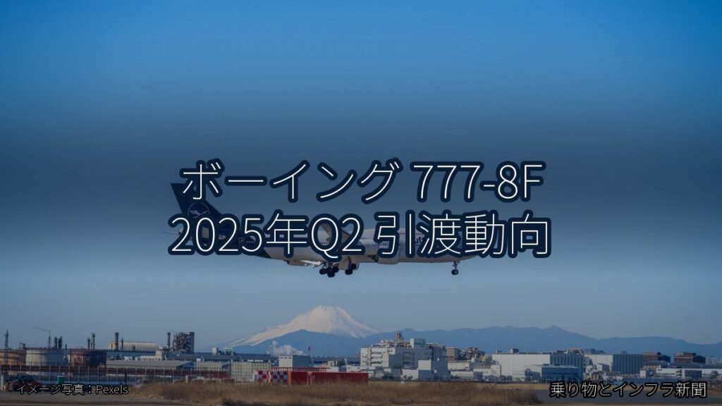 ボーイング 777-8F 2025年Q2 引渡動向（乗り物とインフラ新聞）