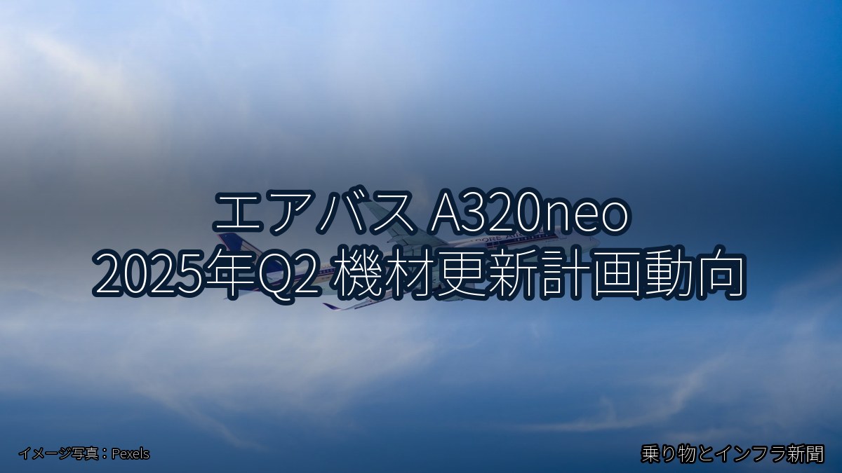 エアバス A320neo 2025年Q2 機材更新計画動向（乗り物とインフラ新聞）