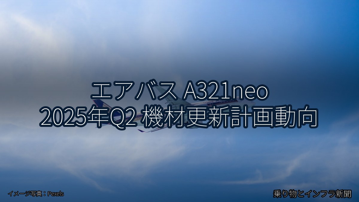 エアバス A321neo 2025年Q2 機材更新計画動向(乗り物とインフラ新聞)
