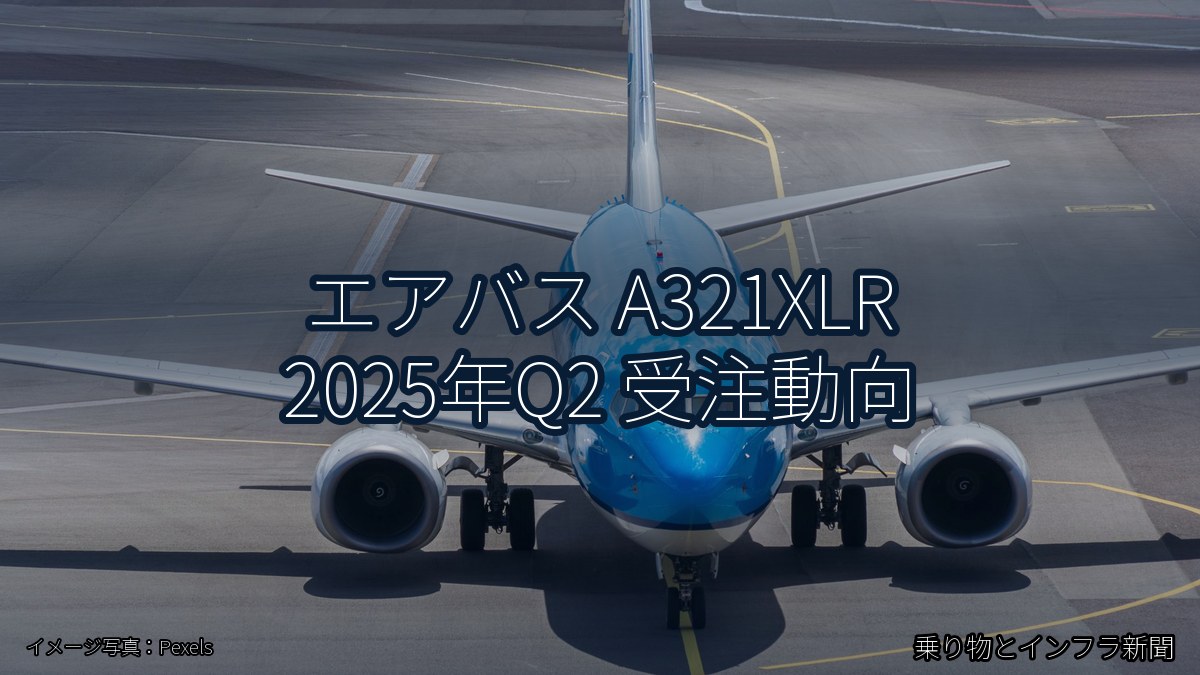 エアバス A321XLR 2025年Q2 受注動向(乗り物とインフラ新聞)