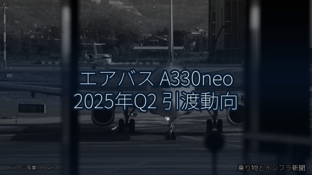 エアバス A330neo 2025年Q2 引渡動向（乗り物とインフラ新聞）