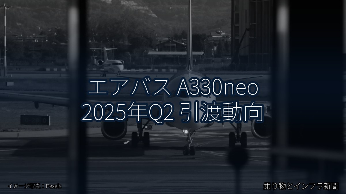 エアバス A330neo 2025年Q2 引渡動向(乗り物とインフラ新聞)