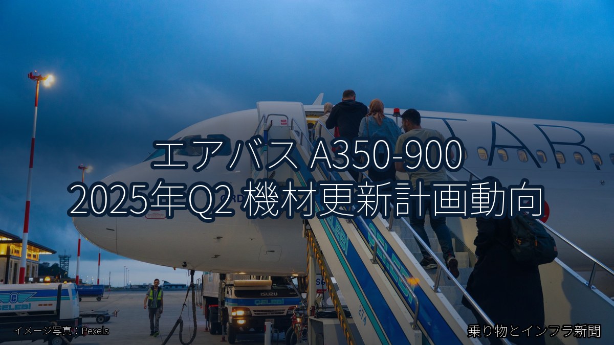 エアバス A350-900 2025年Q2 機材更新計画動向（乗り物とインフラ新聞）