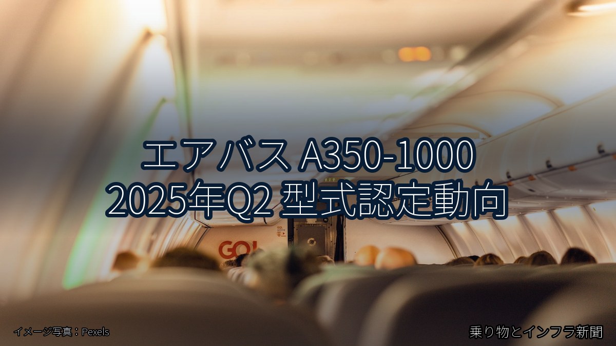 エアバス A350-1000 2025年Q2 型式認定動向（乗り物とインフラ新聞）