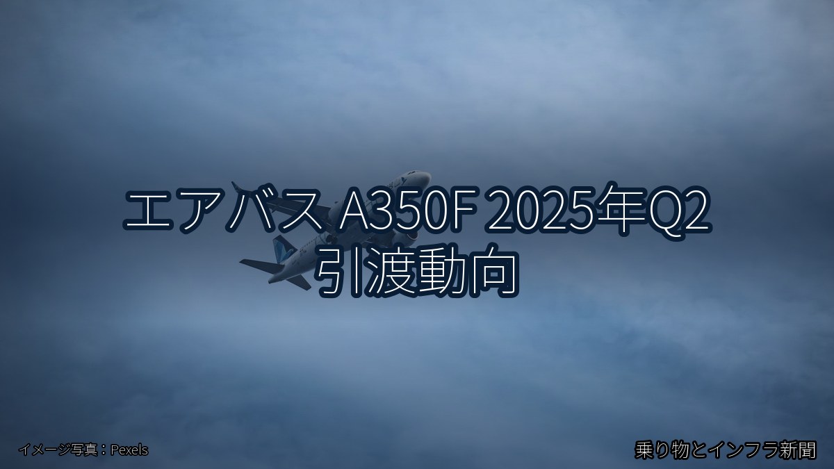 エアバス A350F 2025年Q2 引渡動向（乗り物とインフラ新聞）